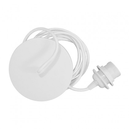 Cable lámpara techo Rosette, blanco