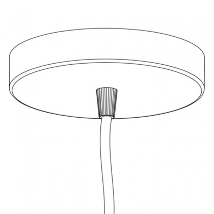 Cable lámpara techo Rosette, blanco