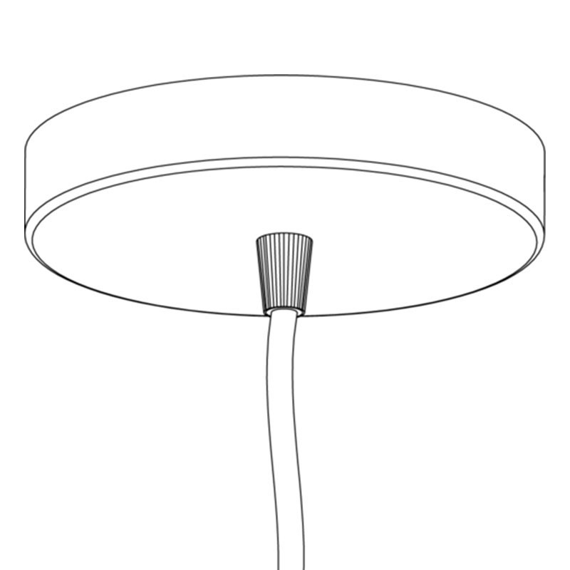Cable lámpara techo Rosette, blanco