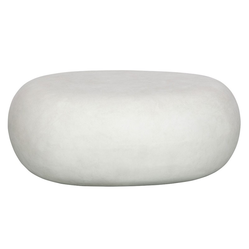 mesa centro imitación hormigón blanco