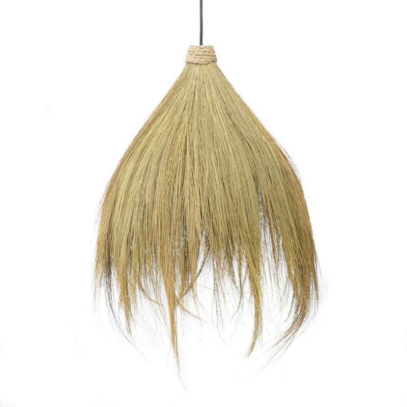 Lámpara de techo estilo natural, de mimbre y bambú