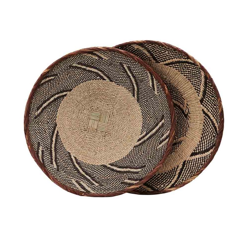 Decoración pared  trenzada en hoja de palma Ø30cm
