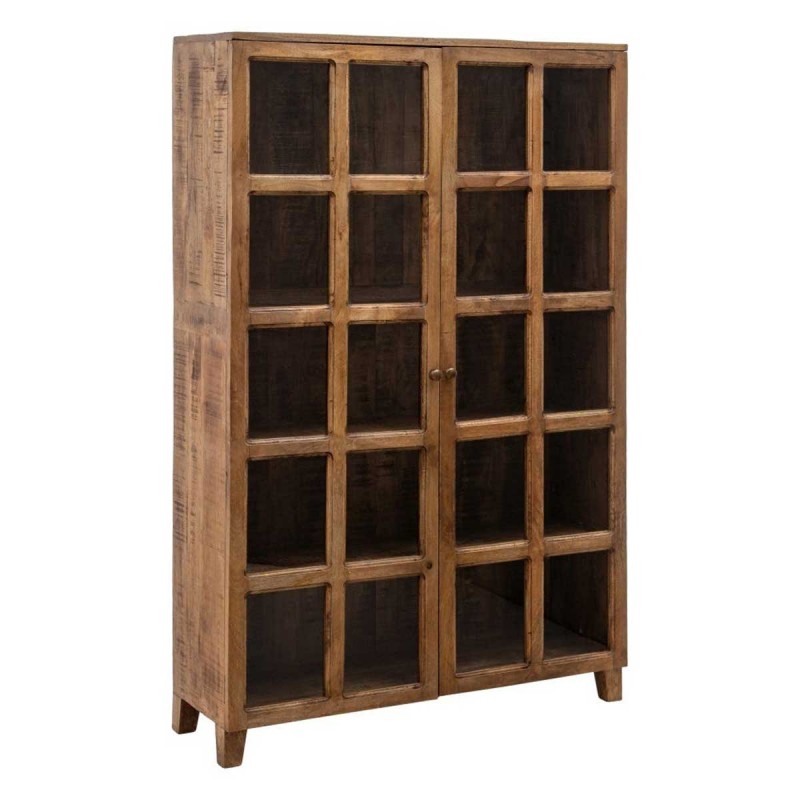 Vitrina alta Colonial, madera natural