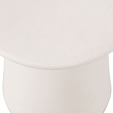 Mesa auxiliar Button de cerámica blanca