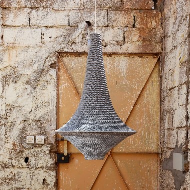 Lámpara crochet Wahad Ø42cm, moroccan clay