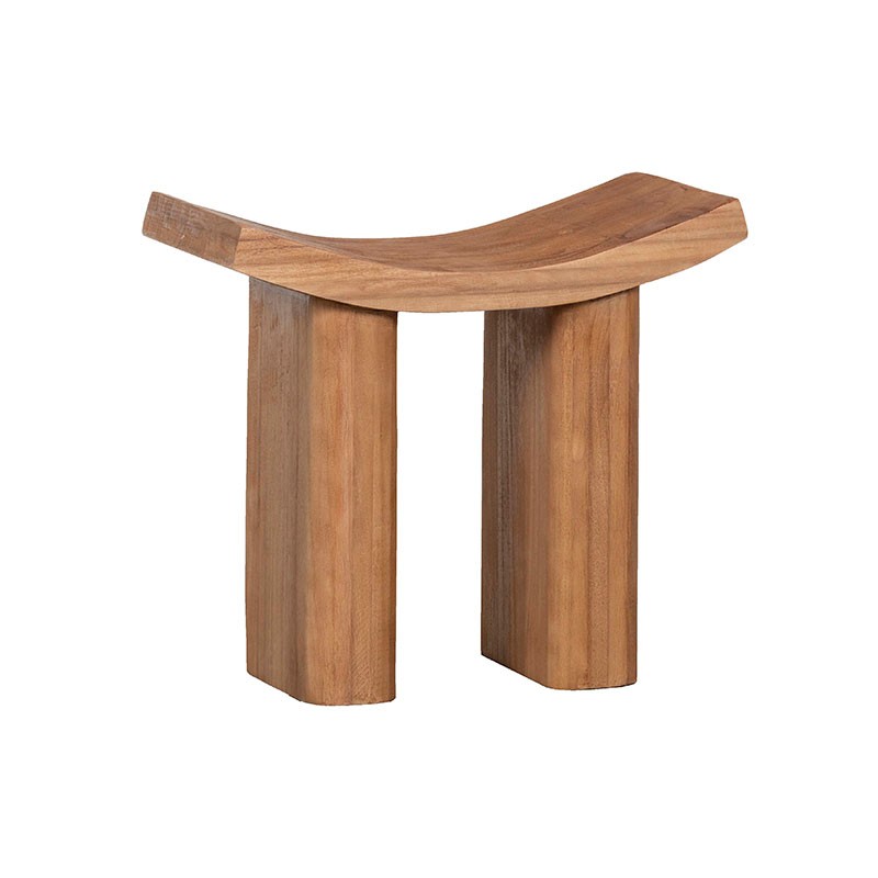 Banqueta rústica madera, Taburete rectangular madera maciza
