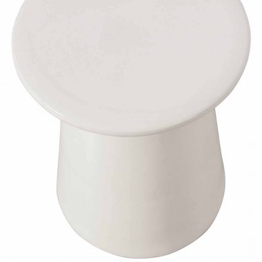 Mesa auxiliar Button de cerámica taupe