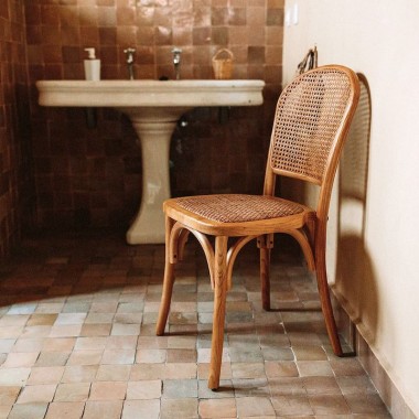Chaise de salle à manger en bois d’orme Arette