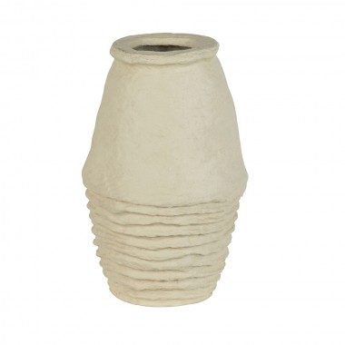 Vase en papier mâché Delos, naturel Ø30cm