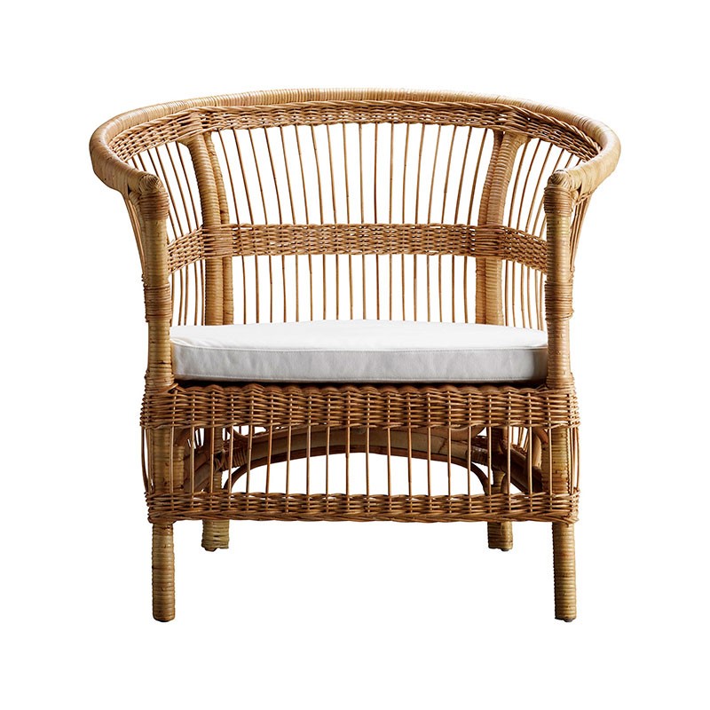 Sillón Palm con cojín blanco