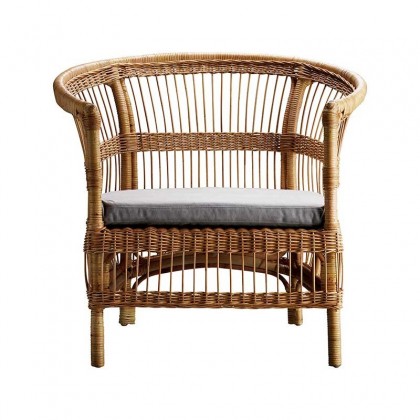 Sillón Palm con cojín gris