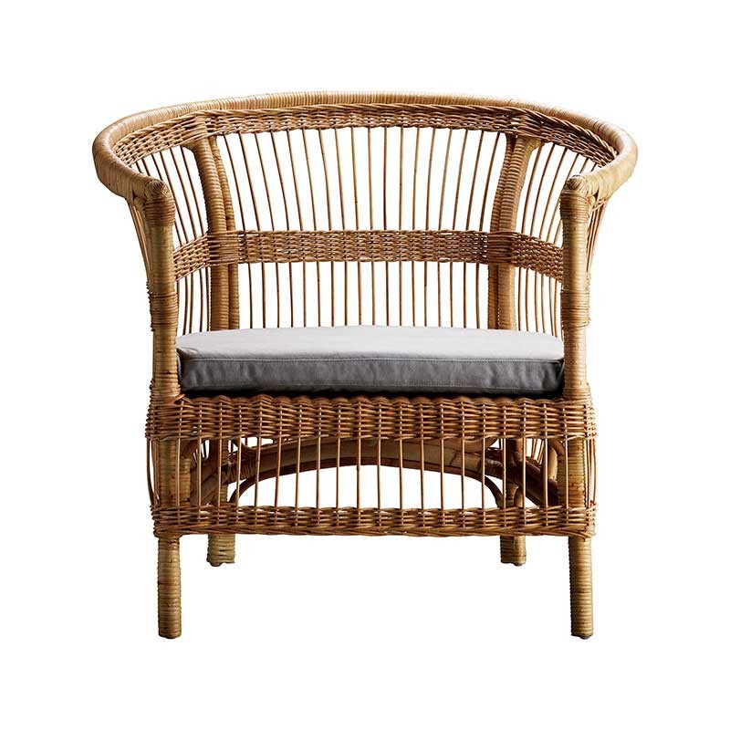 Sillón Palm con cojín gris