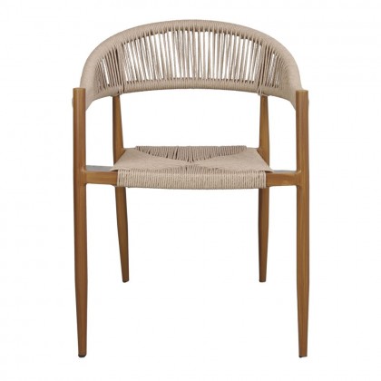 Silla comedor exterior Roma, natural