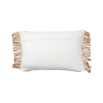 funda cojín yute beige