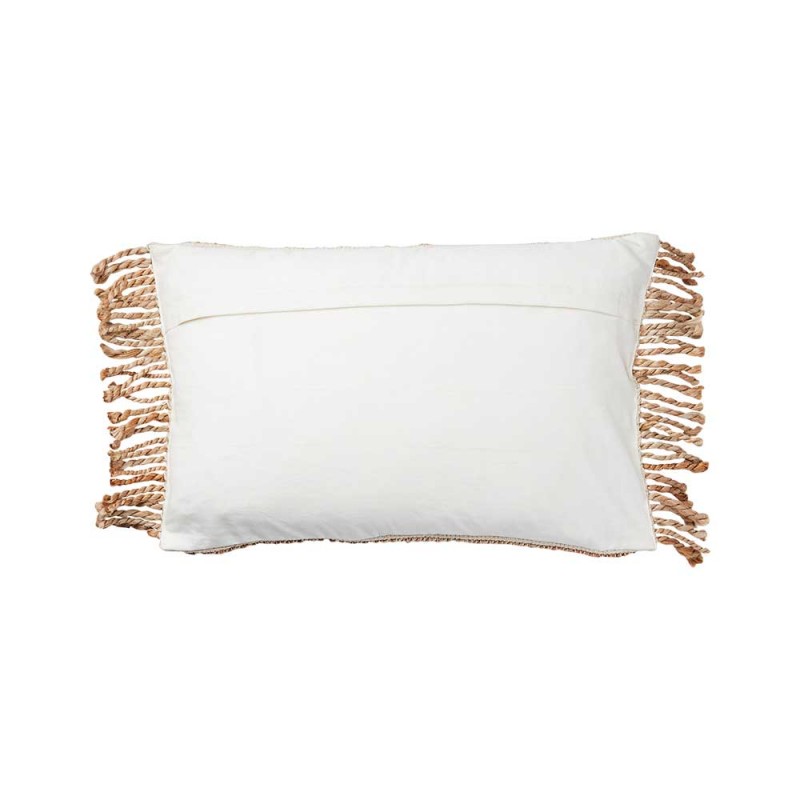 funda cojín yute beige