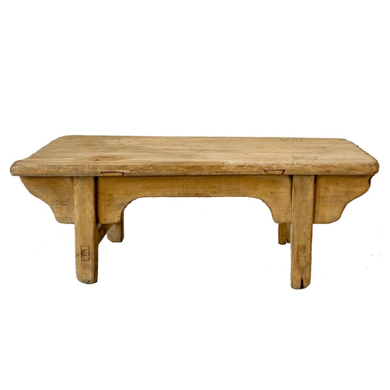 mesita baja madera de olmo pieza antigua