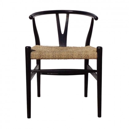 silla verona, silla wishbone negra
