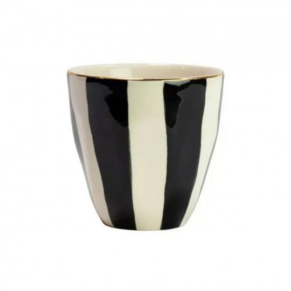 taza cafe rayas negro blanco