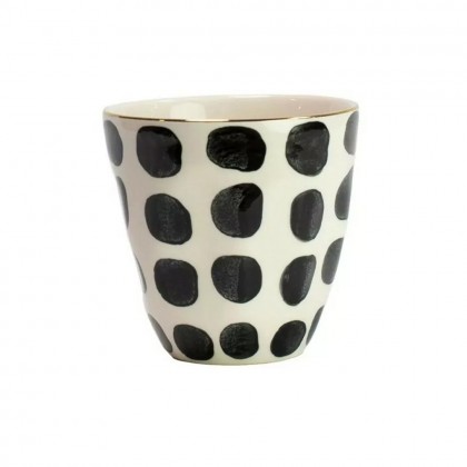 taza cafe topos negro blanco