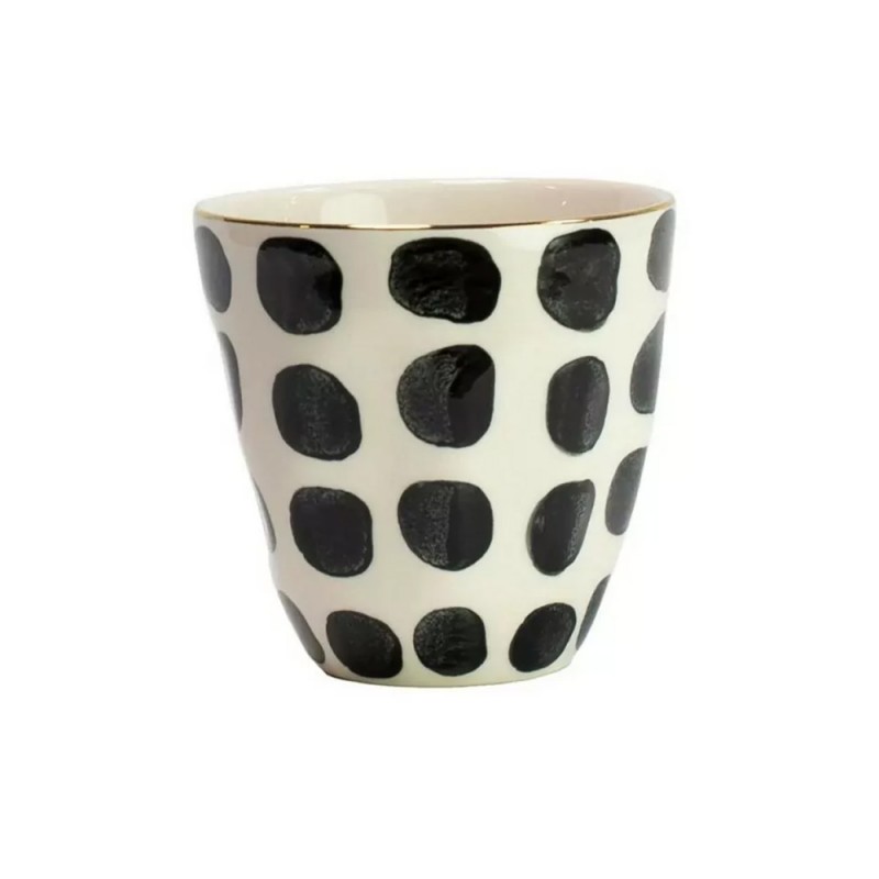 taza cafe topos negro blanco
