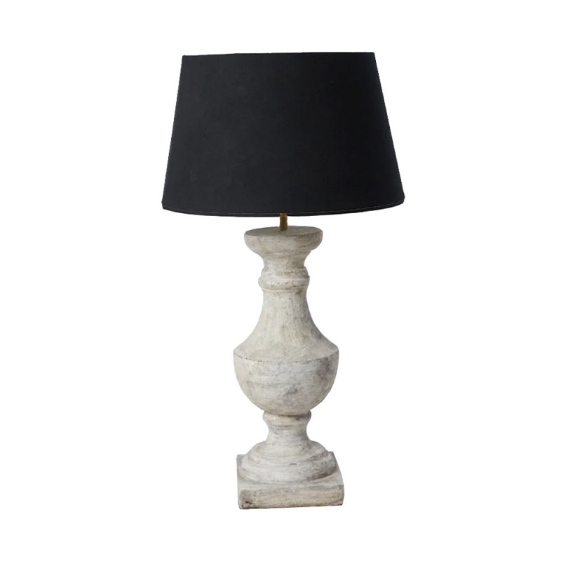 lampara de mesa elegante pantalla tercioleo negro
