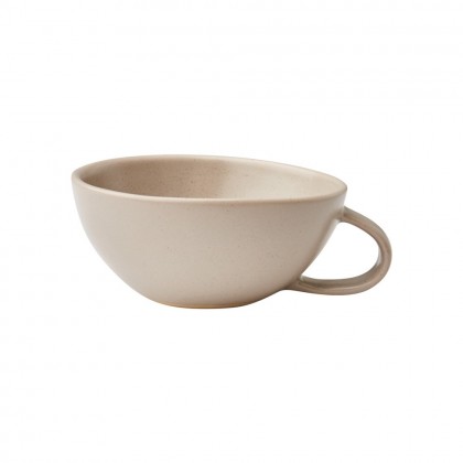 taza con asa beige