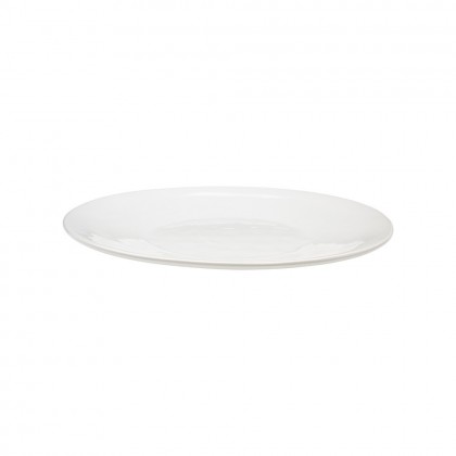 plato plano grande blanco cerámica
