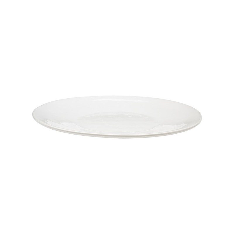 plato plano grande blanco cerámica