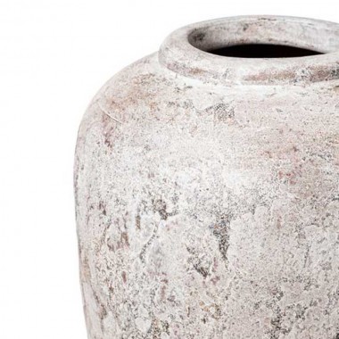 Vase en terre cuite blanche - taupé 37