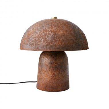 Fungi M Lampe de table, brun rouille