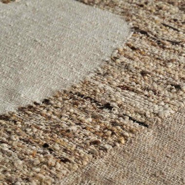 Tapis rectangulaire en laine et fibres naturelles, Kali 350cm
