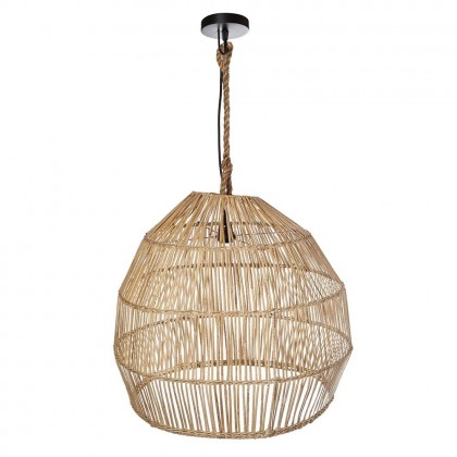 Lámpara de techo Tunis ratán natural Ø65cm