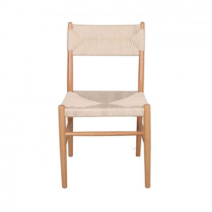 silla comedor madera y cuerda
