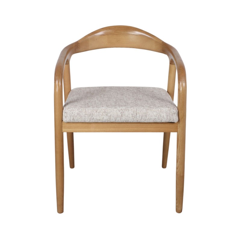 silla madera y asiento tapizado