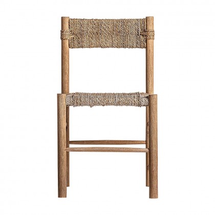 Silla comedor madera teka y fibras Manhula