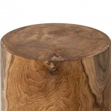 Table d’appoint en teck naturel Cilinder Ø35cm