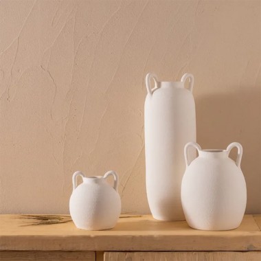 Vase en céramique avec anses Ø16cm Vito