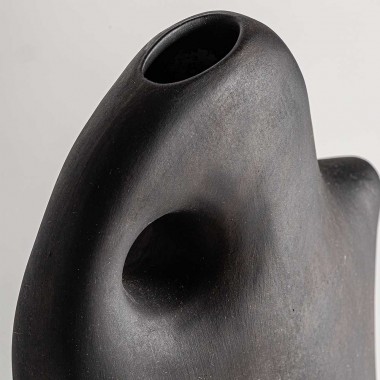 Jarrón cerámica Nohae negro 43cm alto