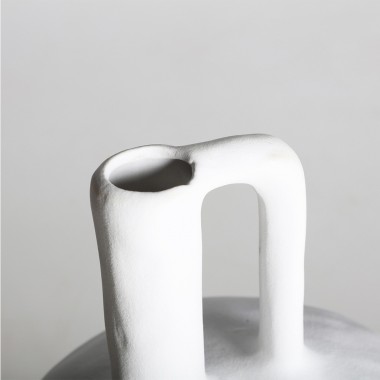 Jarrón cerámica Bleck blanco 27cm