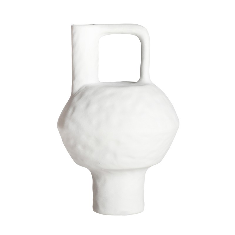 Jarrón cerámica Bleck blanco 34cm