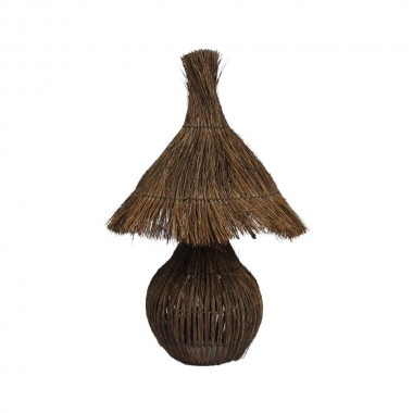 lámpara mesa palmera natural