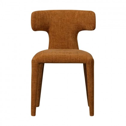 silla comedor moderna tapizada en color canela