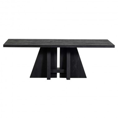Table de salle à manger Kean en bois noir, 220cm