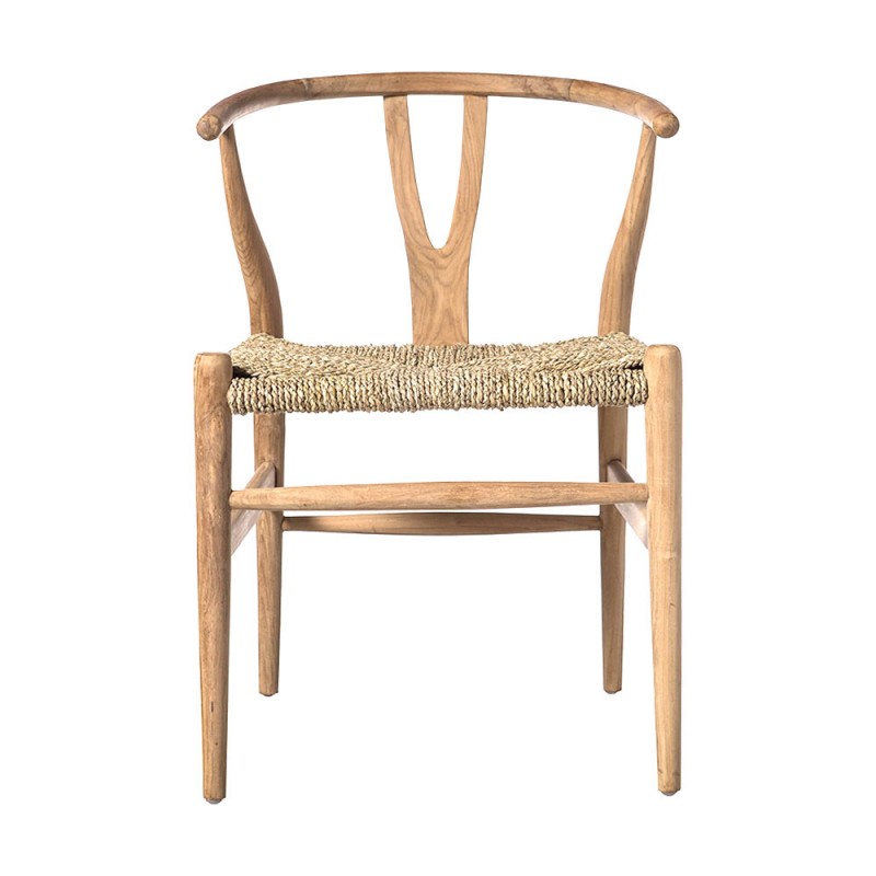 silla wishbone madera roble natural