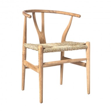 Chaise de salle à manger en bois de teck naturel Verona