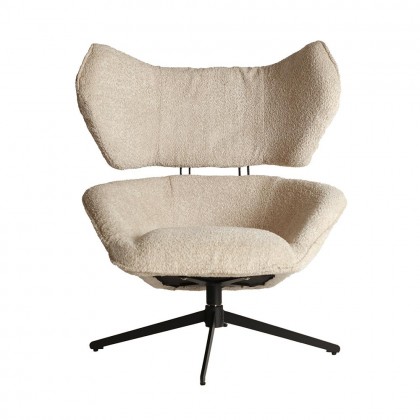 Sillón giratorio tapizado Privas