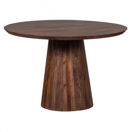 Mesa comedor redonda madera de mango marrón Ø130cm