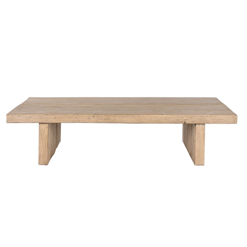 Mesa de centro robusta de gran tamaño en madera de olmo maciza