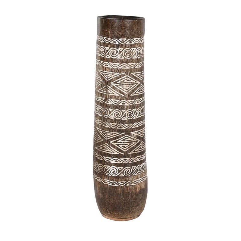 Jarrón Cocotero madera tallada 120cm alto