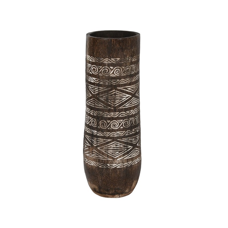 Jarrón Cocotero madera tallada 90cm alto